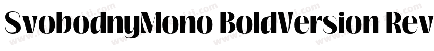 SvobodnyMono BoldVersion Revision字体转换